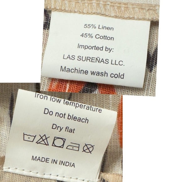 LAS SURENAS Wolf Kisses Amore Lip Print Linen Sleeveless Top Camisole Blouse NEW - Picture 15 of 15